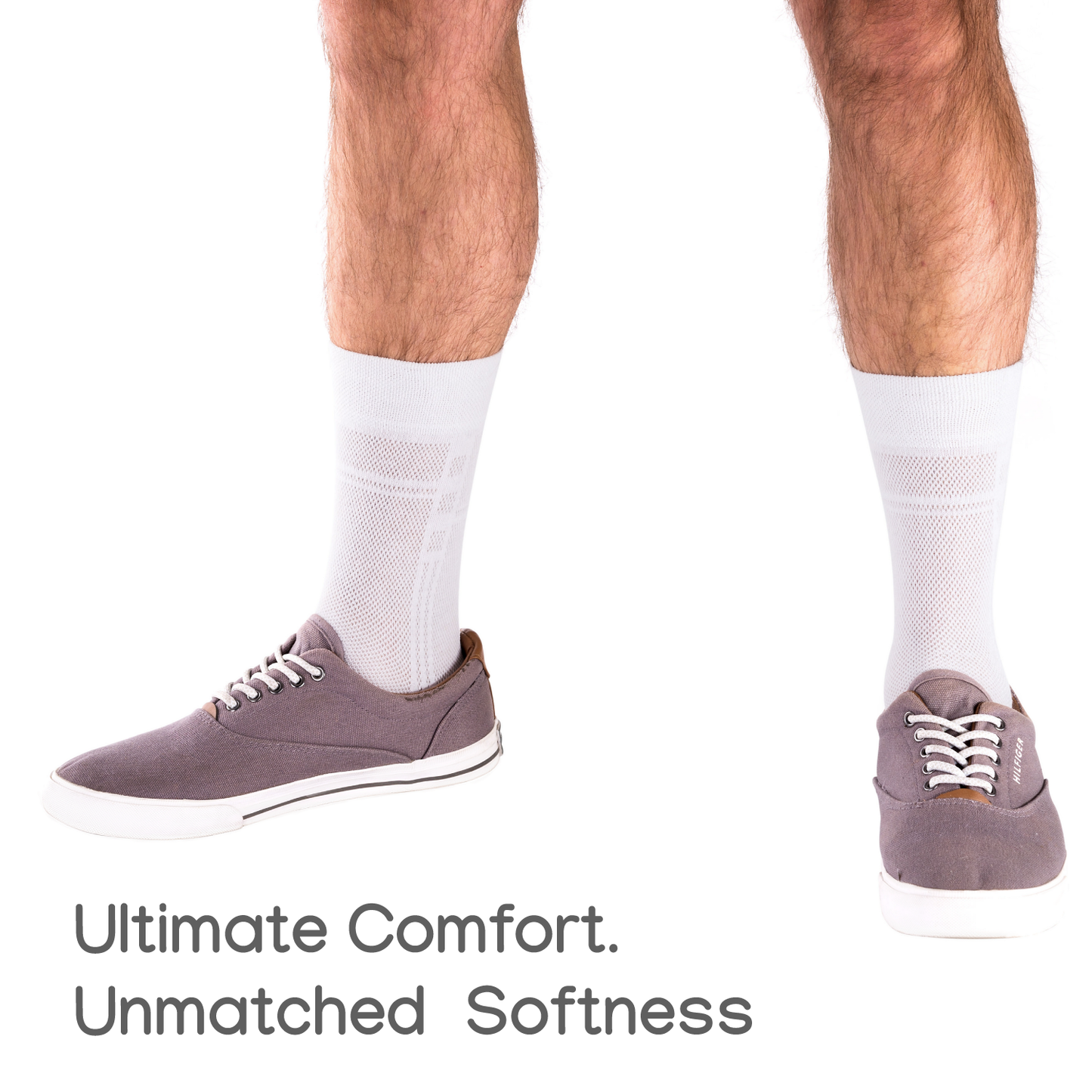 Mens Ultra thin Breathable Cotton Dress Socks White 5-pack