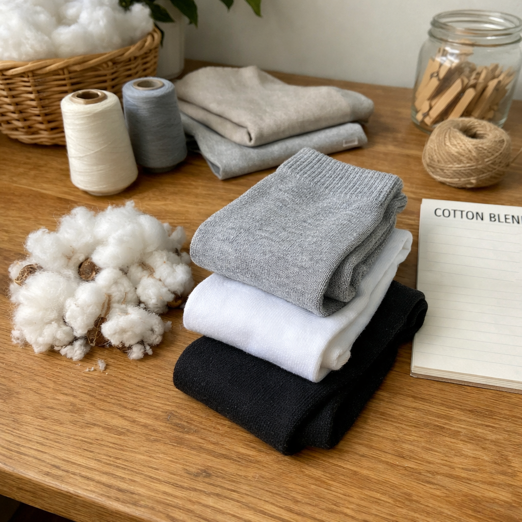 Cotton Blends Explained: Why They Are Used in Everyday Socks