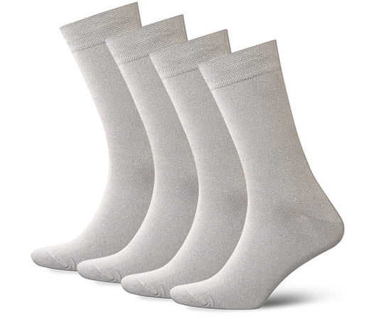 Mens Black Dress Cotton Socks Casual Trouser Sox men 4-pack Gray