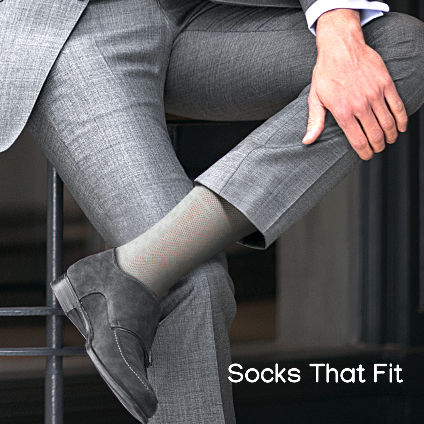Mens Ultra thin Breathable Cotton Dress Socks White 5-pack