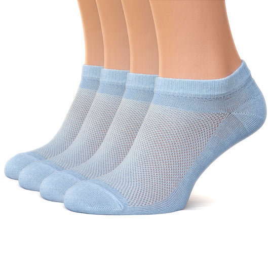 Unisex Ultra Thin Womens Socks Breathable Cotton Ankle Socks, size 7-9, in bag 4 pairs