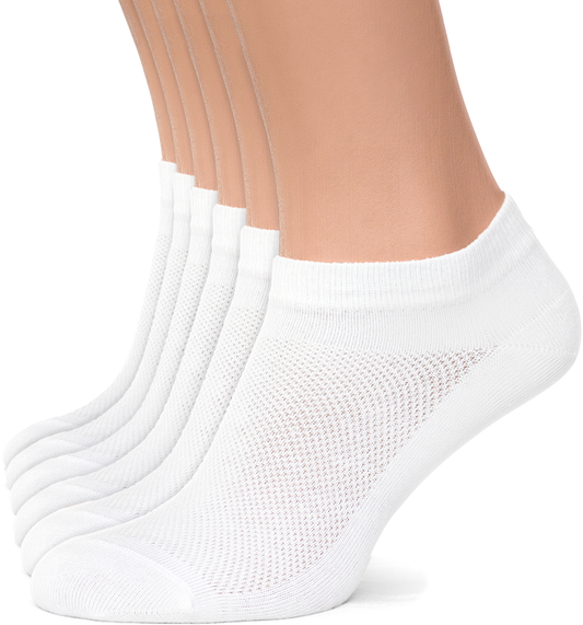 Unisex Ultra Thin Womens Socks Breathable Cotton Ankle Socks, size 7-9, in bag 6 pairs