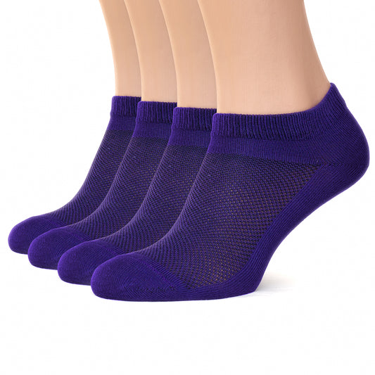 Unisex Ultra Thin Womens Socks Breathable Cotton Ankle Socks, size 7-9, in bag 4 pairs