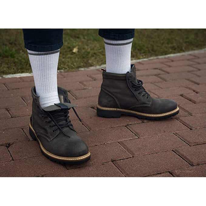 Duna Men's Cotton Work Crew Cushion Athletic Socks 3-pack